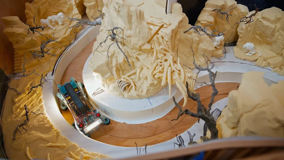 Lion King log flume scale model