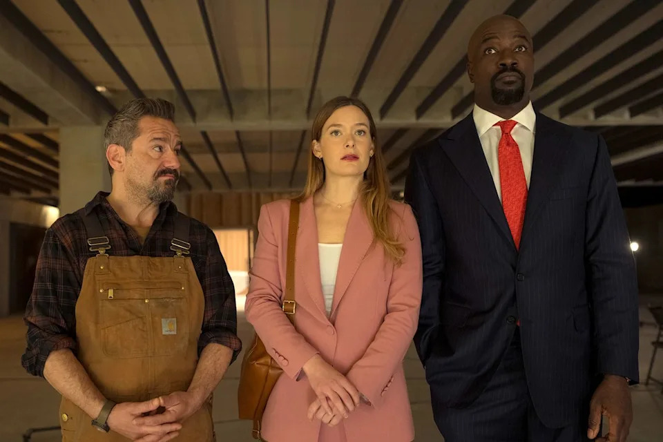 Max Casella as Uncle Chuck, Rachel Keller as Olivia Siffre and Mike Colter as Michael Price in 'Cupertino'Credit: Elizabeth Fisher/CBS