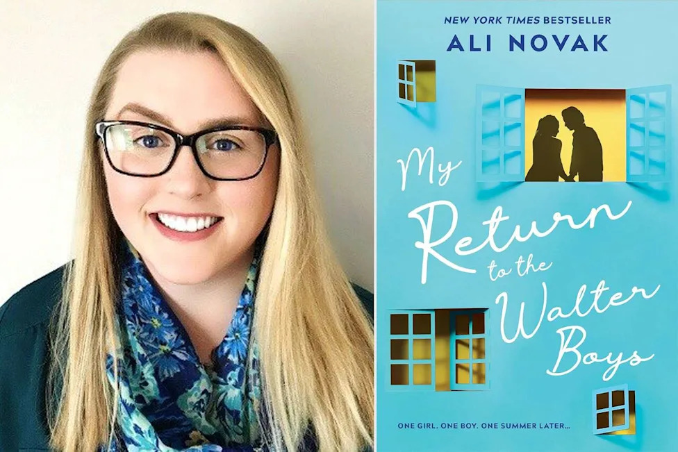 Ali Novak (left); Mr Return to the Walter Boys cover (right)Credit: Ali Novak/Instagram; Sourcebooks Fire
