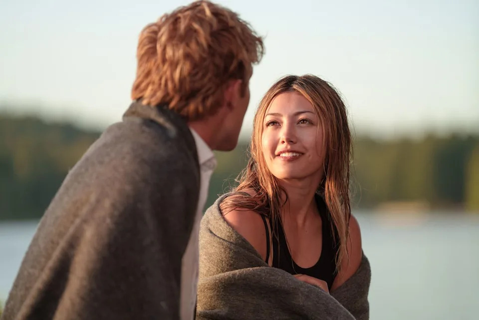 Samuel Braun as Josh Regis and Miku Martineau in Episode 3 of Crew GirlCredit: Craig Minielly/Netflix