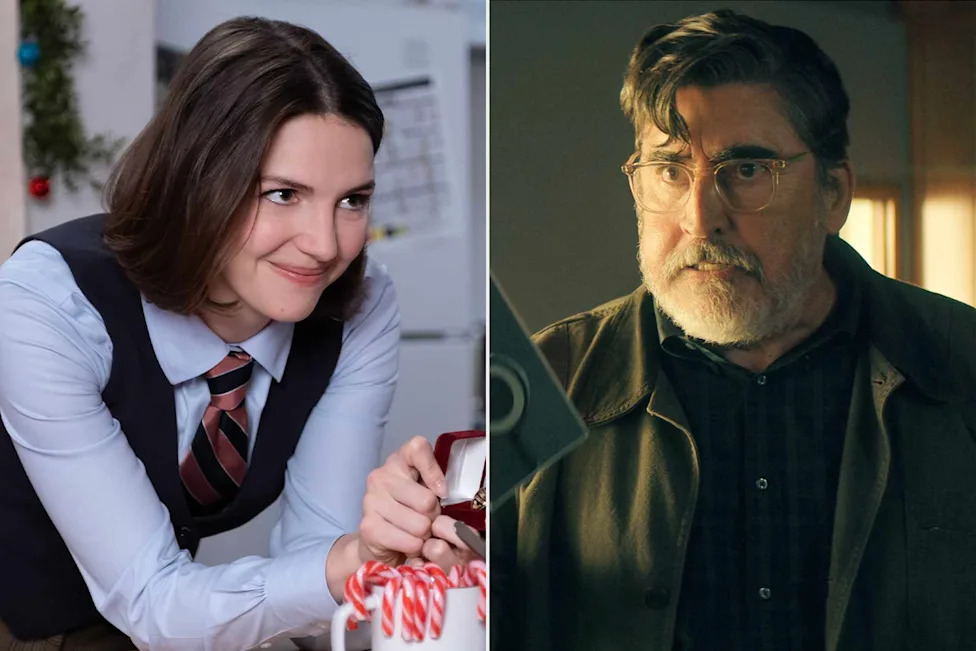 Ella Hunt in 'Not Suitable For Work'; Alfred Molina in 'The Boroughs'Credit: Gwen Capistran/Disney; Courtesy of Netflix