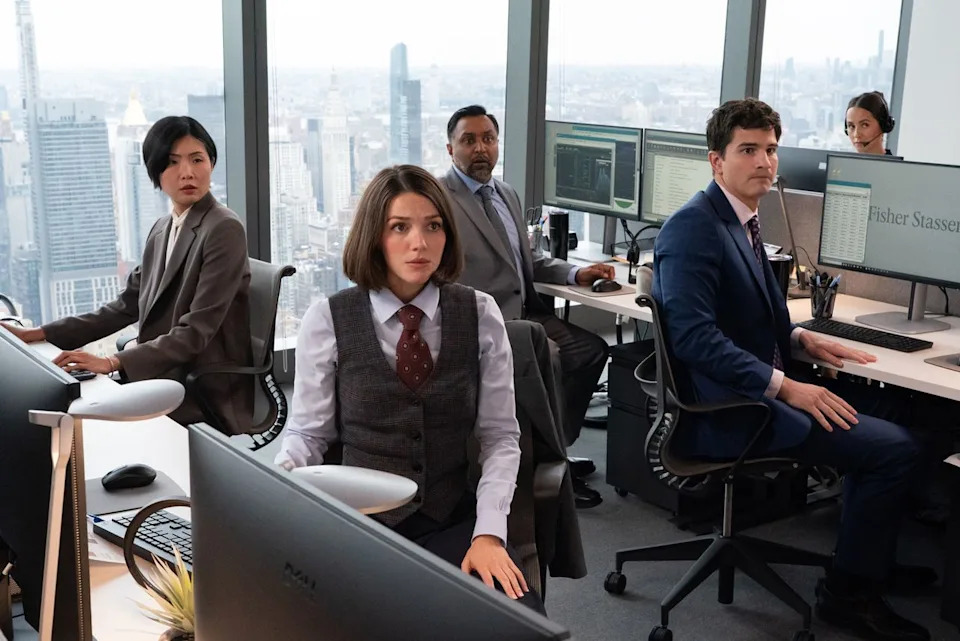 May Hong, Ella Hunt, Bhavesh Patel and Will Angus in 'Not Suitable For Work'Credit: Cara Howe/Disney