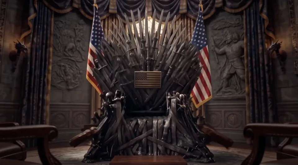 The White House spoofed the intro sequence from Game of Thrones in a new video, using it to declare 'order restored' (@WhiteHouse, X)