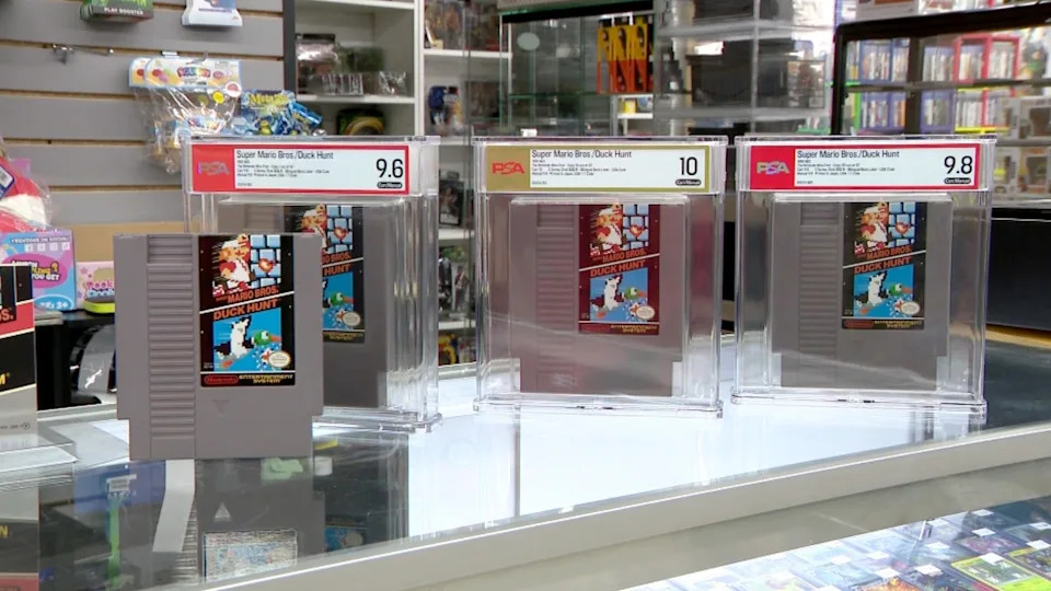 WISN - PHOTO: A box of previously unknown versions of a popular Nintendo game was found in Onestopwonders in Waukesha, Wisc.