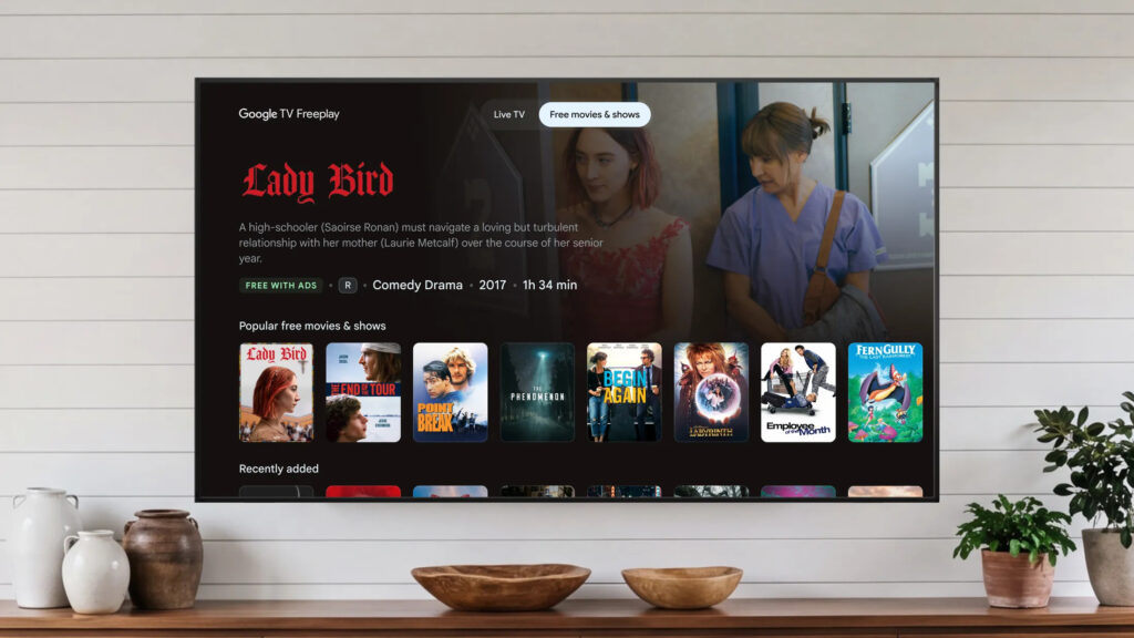 You can now stream 10,000+ free movies and shows on Google TV Freeplay You can now stream 10,000+ free movies and shows on Google TV Freeplay