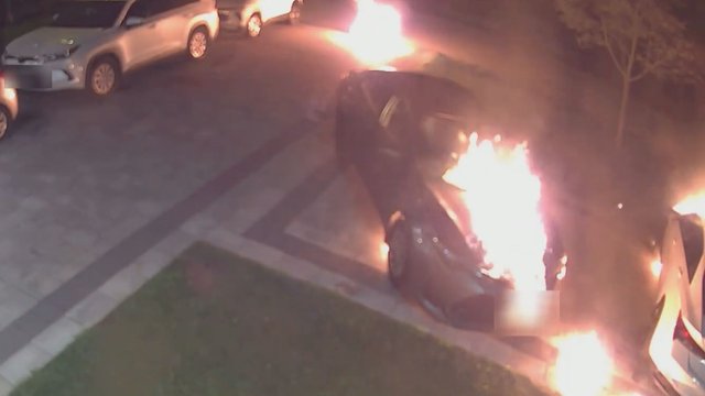Vehicles set on fire at Scarborough MP’s home, security camera shows