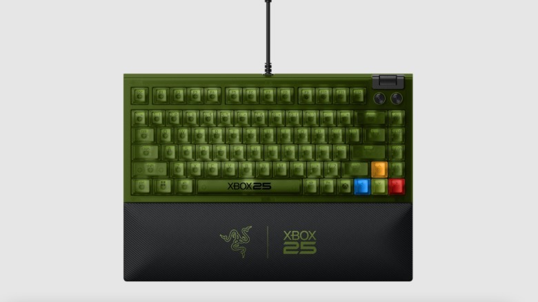 A green keyboard.
