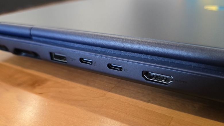The rear port array of the Alienware 16X Aurora