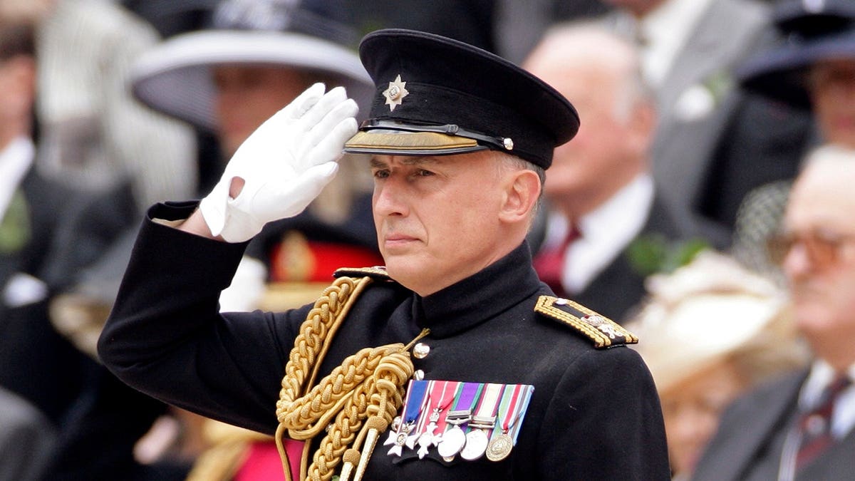 Jamie Lowther-Pinkerton attends the Chelsea Pensioners Founders Day Parade in London.