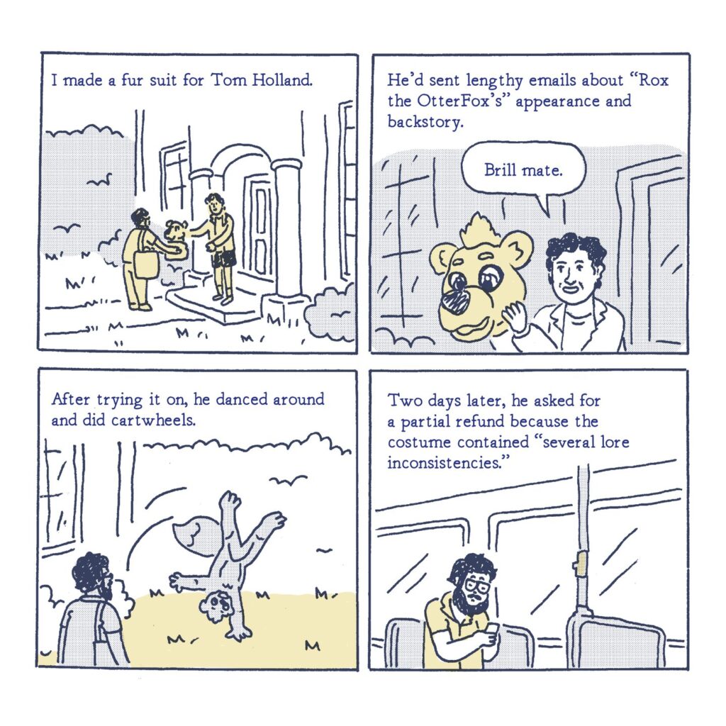 Luke Healy turns harmless fibs about celebrity interactions into hilarious comics