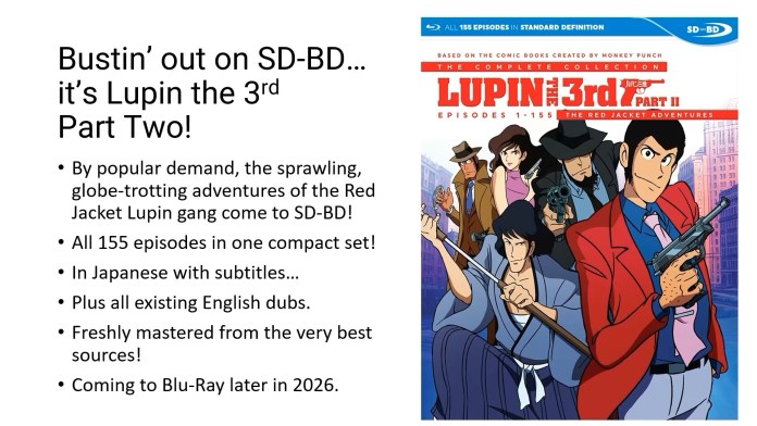 lupin the third part 2 blu-ray discotek media visual