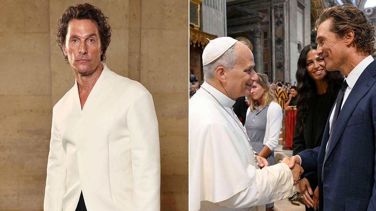 Matthew McConaughey and Pope Leo XIV