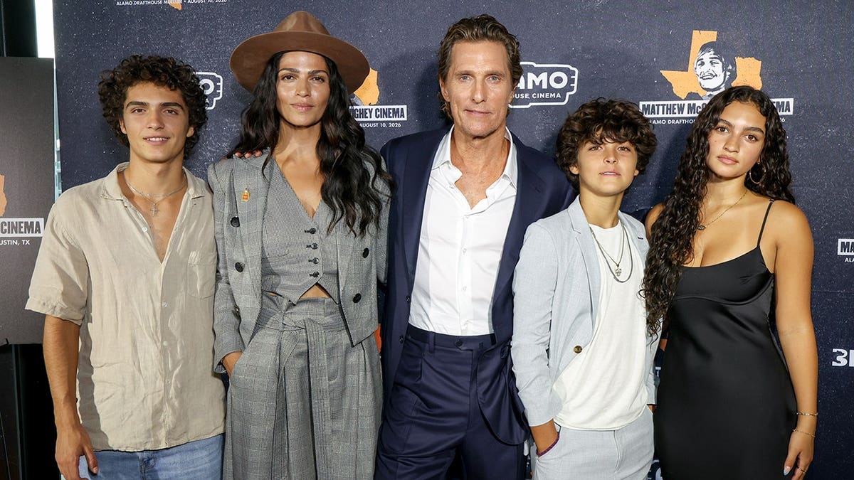 Matthew McConaughey and his family at a screening of