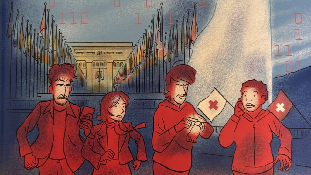 A comic book aims to teach Swiss students about AI and the role international Geneva
