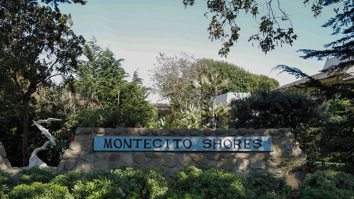 Montecito Shores entrance sign in Montecito, Calif.