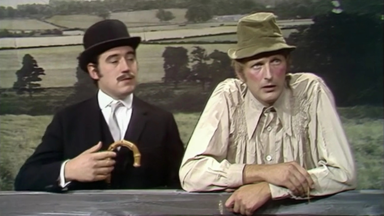 Terry Jones and Graham Chapman in the Flying Sheep sketch in Monty Python's Flying Circus