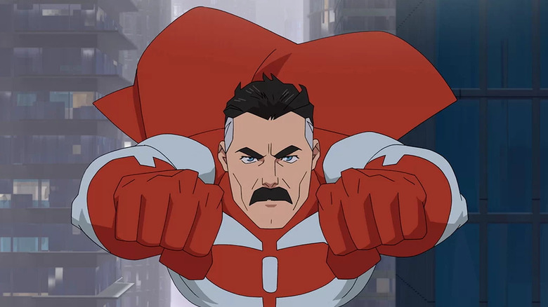 Omni-Man Flying in Invincible.