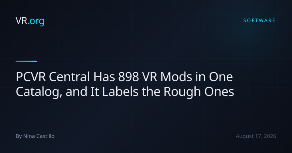 PCVR Central Has 898 VR Mods in One Catalog, and It Labels the Rough Ones