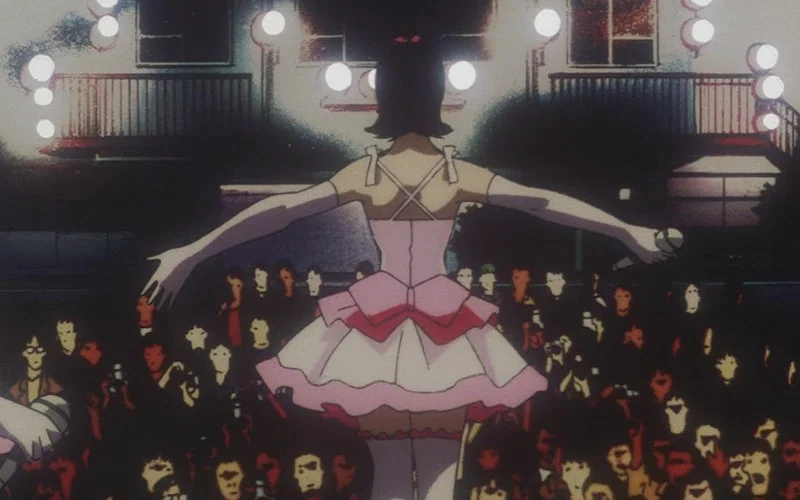 Mima on stage in Perfect Blue.