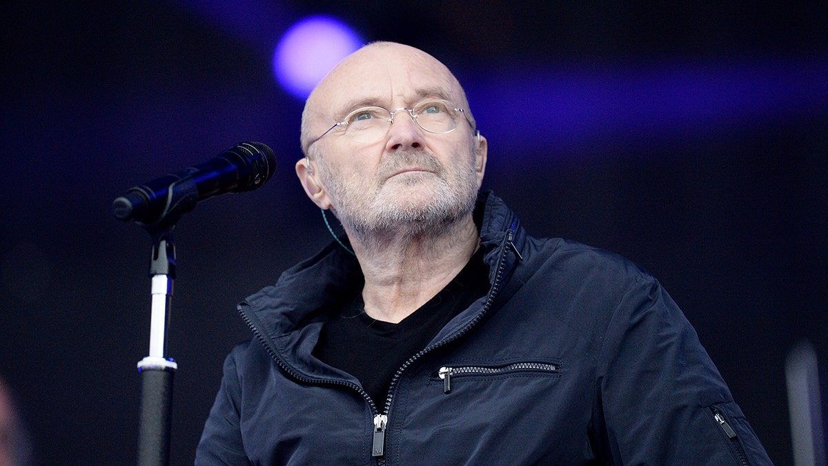 Phil Collins performs on stage at the British Summer Time Festival in Hyde Park, London, on June 30, 2017.