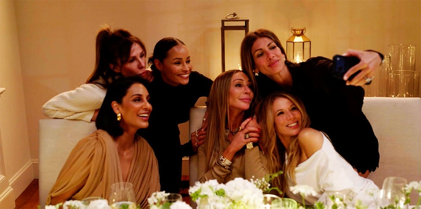 The cast posing in The Real Housewives of New York City Season 16.