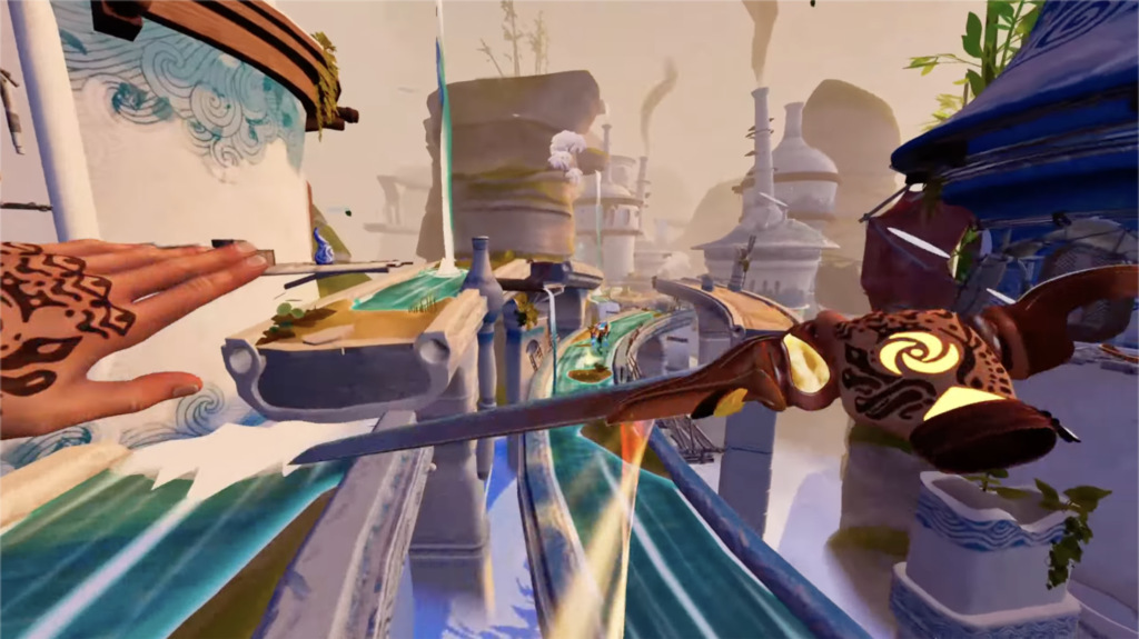 DreamVR Drops Rifted Skies Trailer: VR Parkour Roguelite Fights at Full Speed This Fall