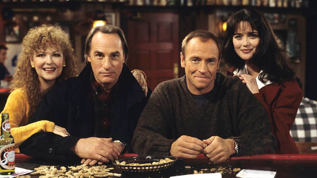 Shelley Fabares and Craig T. Nelson stand together in a scene.