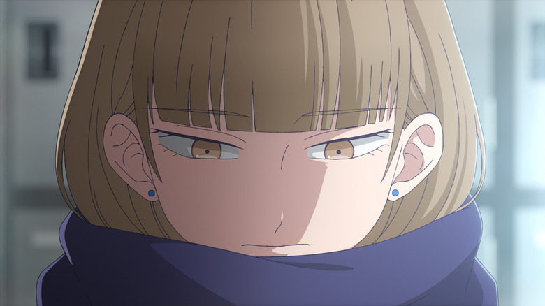 Koyuki Hikawa looks downcast while wearing a scarf in The Ramparts of Ice