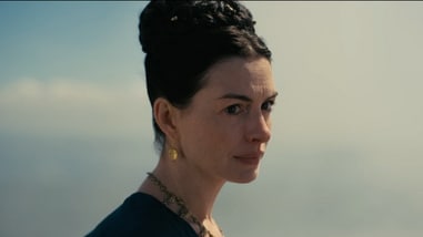 Latest entertainment news on August 10, 2026: Anne Hathaway as Queen Penelope in The Odyssey.