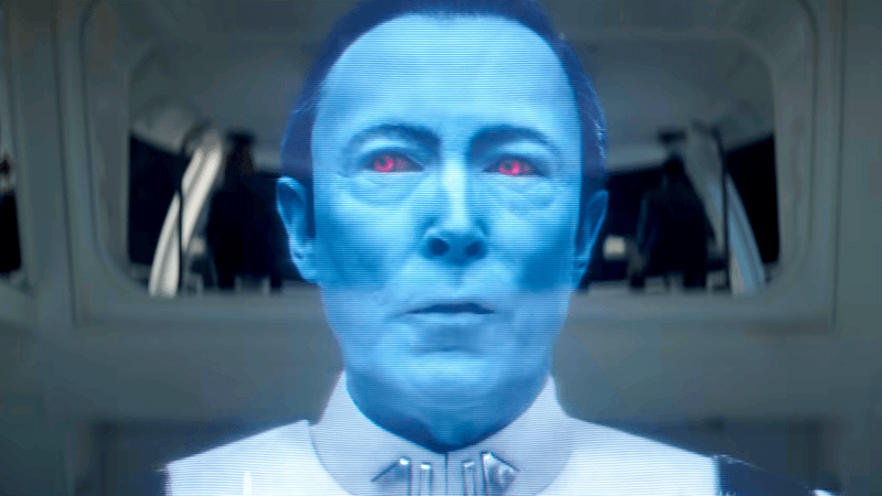 Lars Mikkelsen as Thrawn in Ahsoka Season 2.
