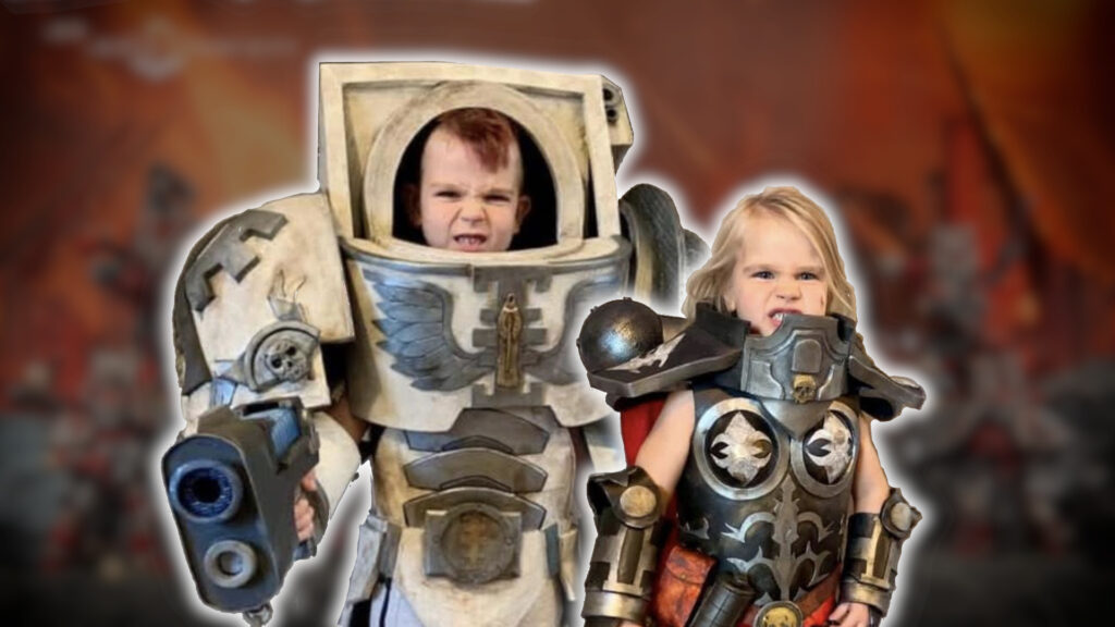 This adorable Warhammer 40k cosplay family will melt your heart like a thermal cannon
