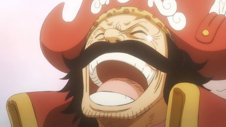 Gol D. Roger laughing after finding the titular One Piece