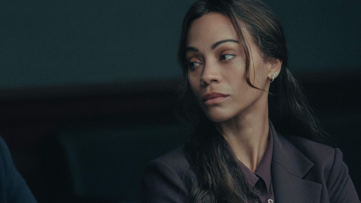 Zoe Saldaña as Joe in a scene from Lioness.