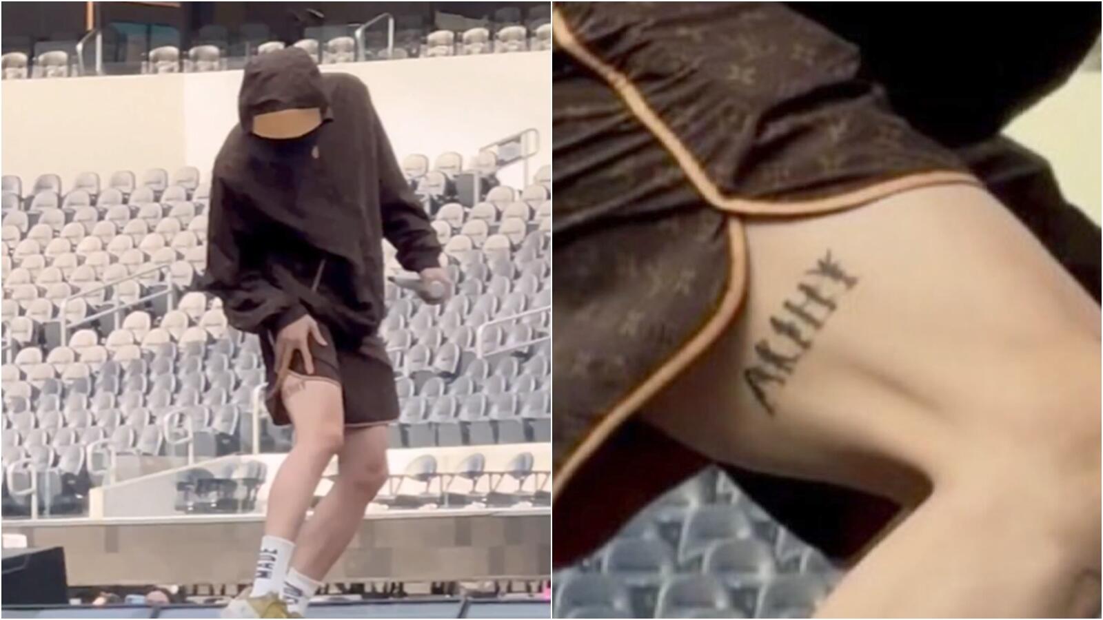 J-Hope's tattoo reveal during soundcheck