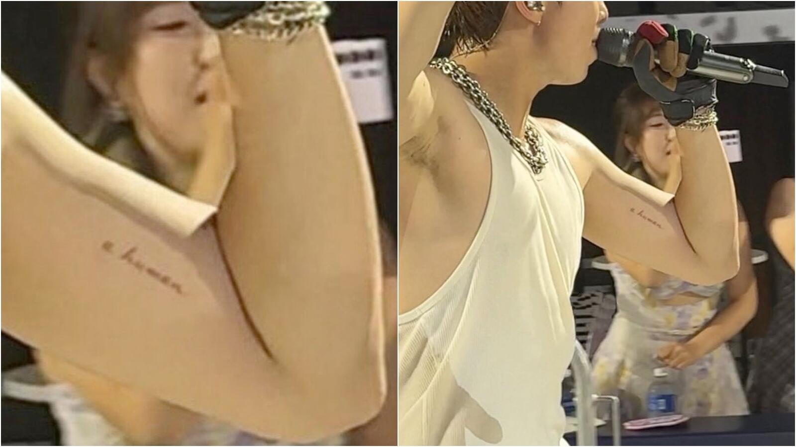 RM also got a 'A HUMAN' tattoo