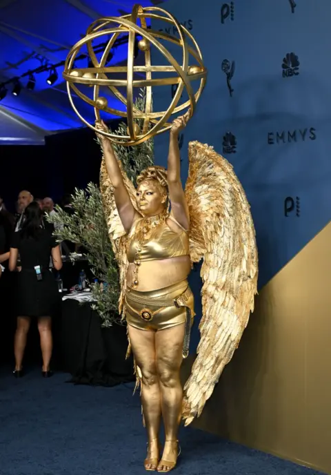Getty Images Megan Stalter at the 78th Emmy Awards held at Peacock Theater on September 14, 2026 in Los Angeles, California