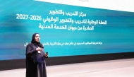 An official speaking during the workshop.