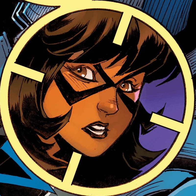Kamala Khan as Ms. Marvel.