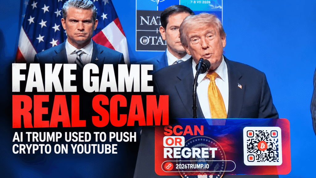 Fake YouTube stream leads viewers to AI Trump crypto scam