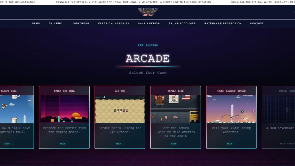 White House launches ‘arcade’ website featuring games based on ICE raids White House launches ‘arcade’ website featuring games based on ICE raids