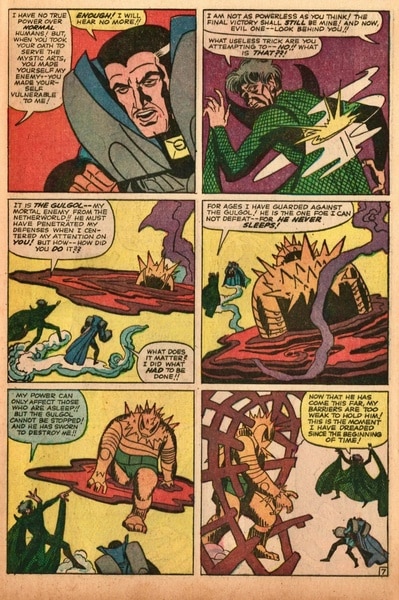 Doctor Strange comic page Gulgol