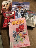 A selection of graphic novels and a DVD showcasing Dark Horse Comics material.