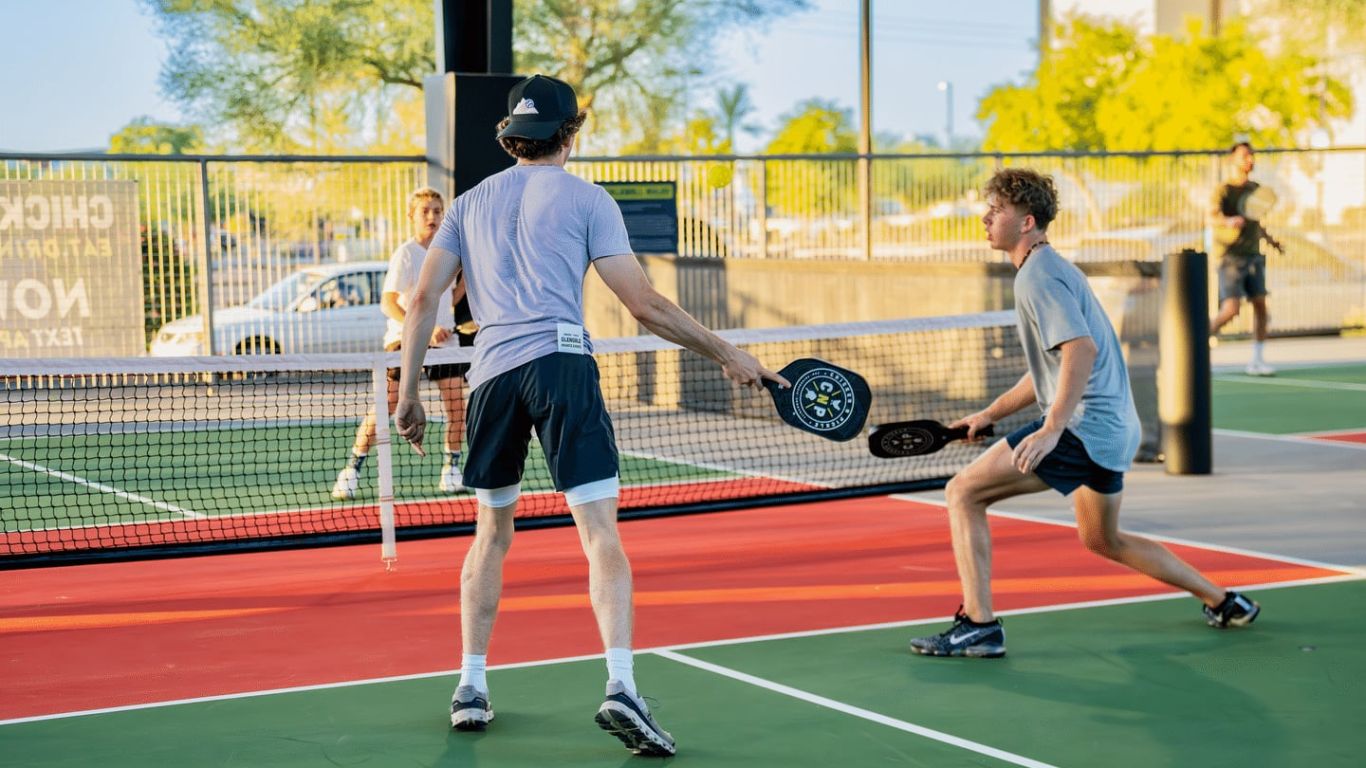 Chicken N Pickle offers both indoor courts and outdoor courts so that players can participate regardless of the weather [Courtesy of Chicken N Pickle]