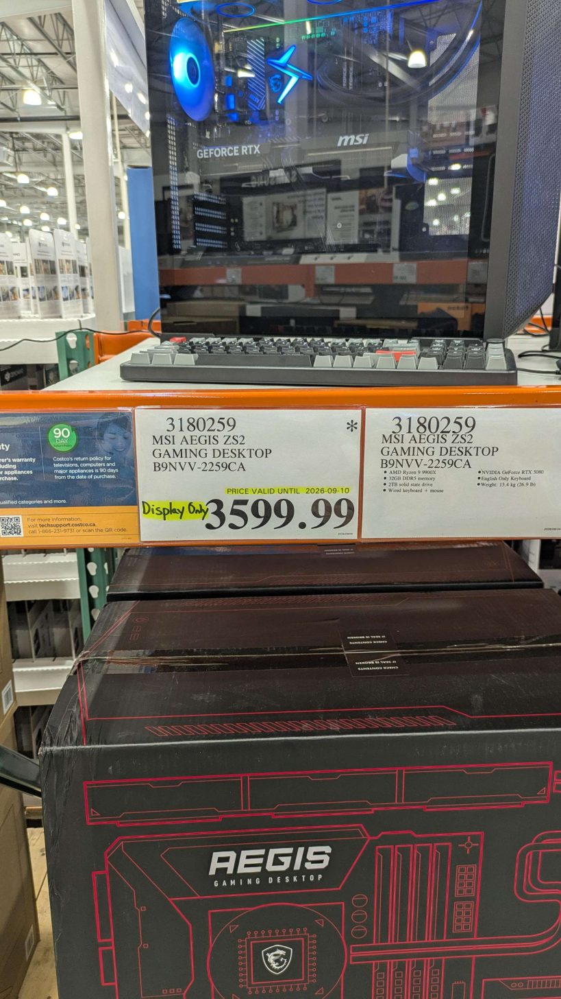 A Costco customer looking for toilet paper ending up buying an RTX 5080 gaming PC for $2,100