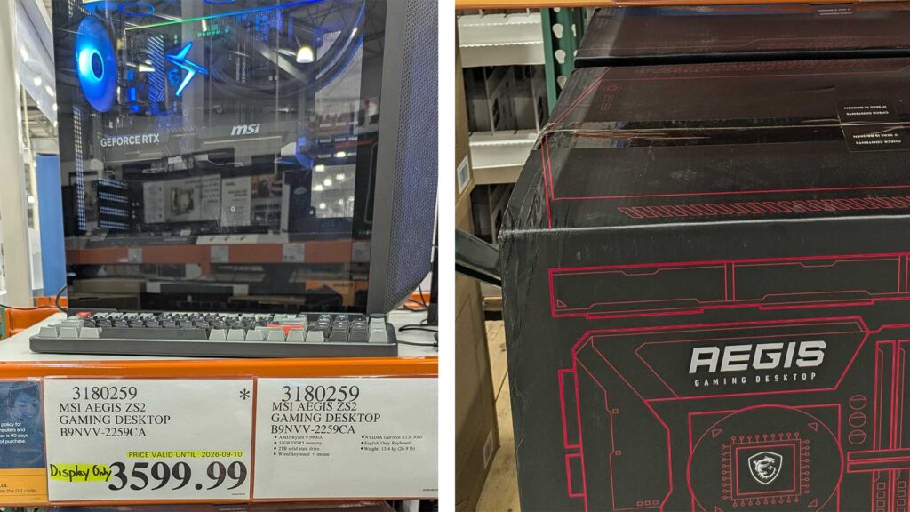 A Costco Trip For Buying Toilet Paper Resulted In A Customer Walking Out With An RTX 5080 Gaming PC Paired With 32GB RAM, Ryzen 9 9900X & More, For Just ,100