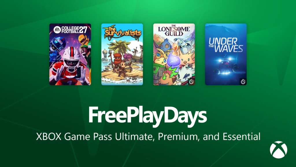 Free Play Days – EA Sports College Football 27, The Survivalists, The Lonesome Guild, and Under The Waves