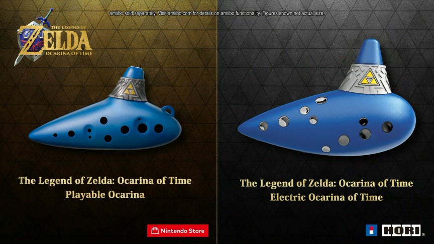 two blue ocarinas