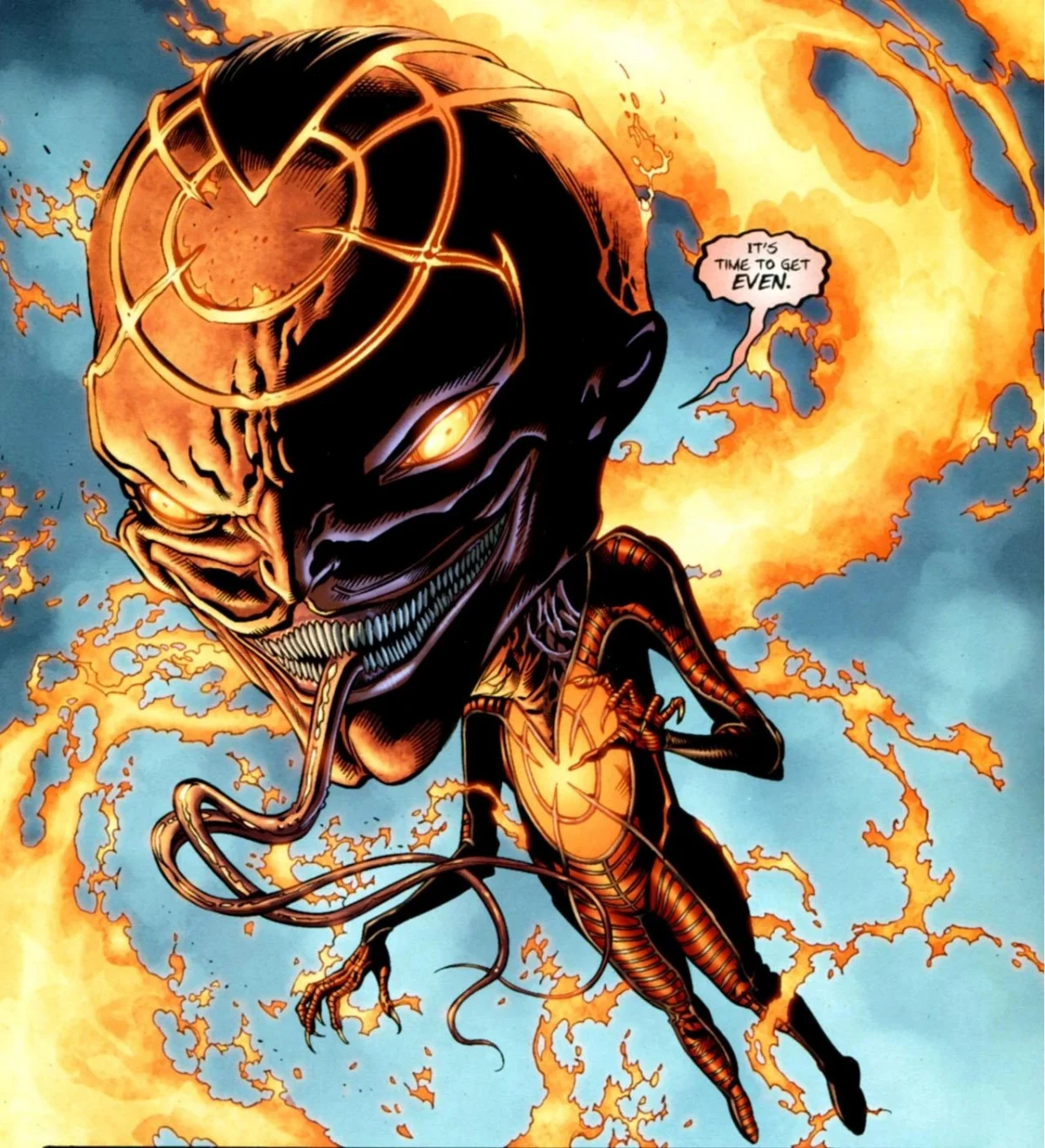 Hector Hammond as the Orange Lantern elemental.