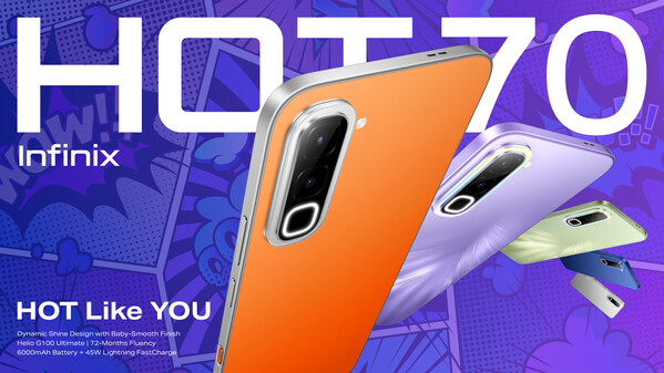 Infinix HOT 70 featuring the tagline “HOT Like YOU”