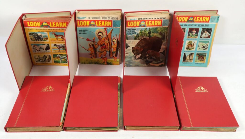 Vectis Auction Lot 15/9/26: Look and Learn magazines in binders, a large quantity comprising an almost complete run of #1 to #209
